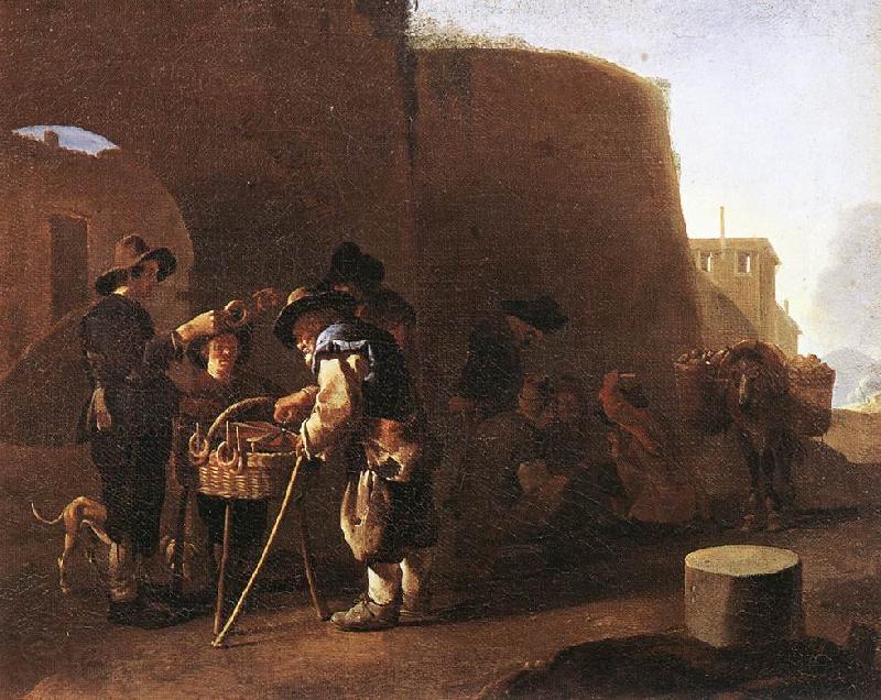 LAER, Pieter van The Cake Seller af Spain oil painting art